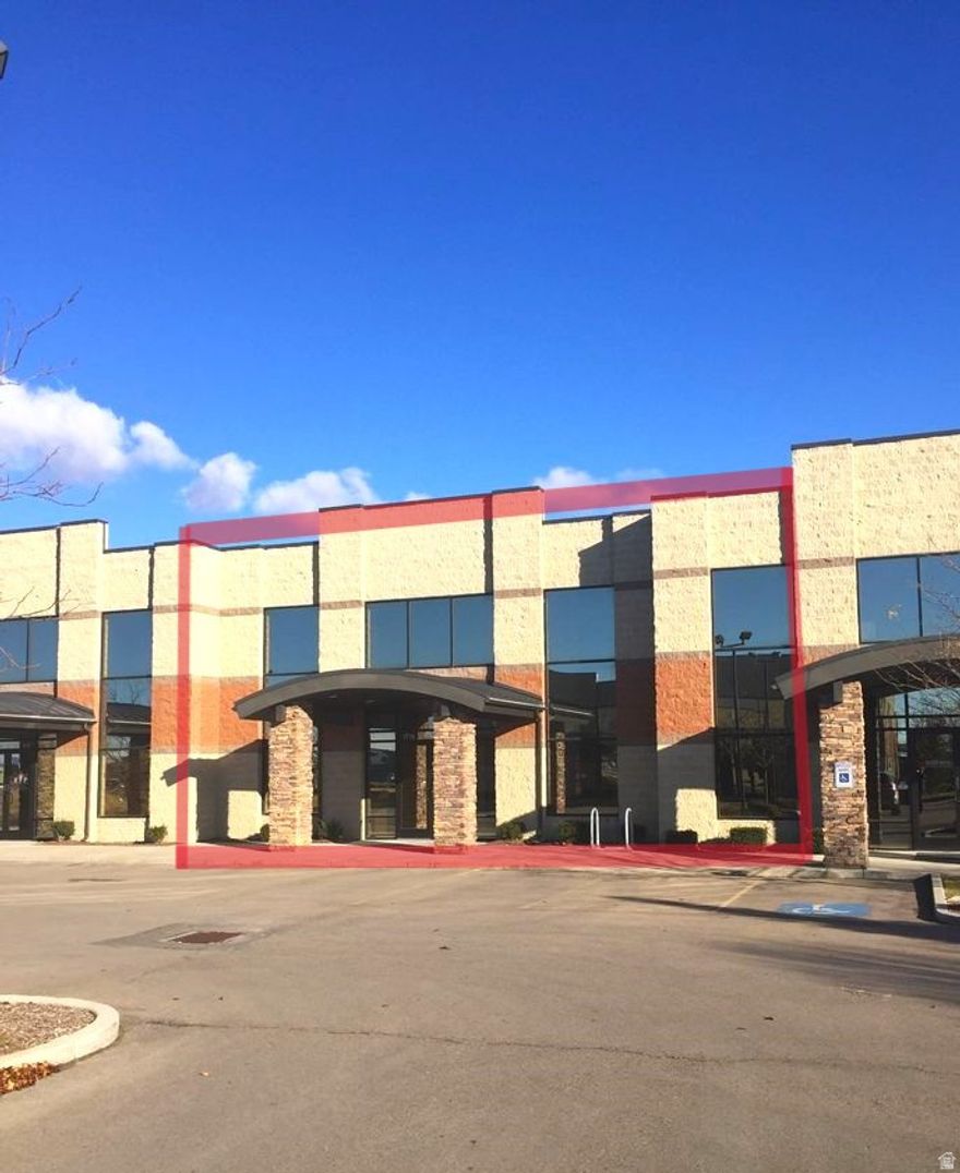 Warehouse Flex-Space Condo in excellent location off of Redwood Road. Easy Freeway access. 5 dedicated parking spaces, 14 x 14 overhead door. Office space consists of 1 office, reception area, 2 bathrooms and a break room. 2100 sq.ft is warehouse space. HOA covers landscape maintenance, snow removal and water