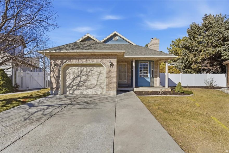 Open House Saturday 11-1 pm. Beautiful rambler in a quiet Orem cul-de-sac featuring 4 bedrooms and 3 bathrooms, plus a custom office with built-in desk, bookcases, and storage that could easily serve as a 5th bedroom. The updated basement kitchen showcases stylish quartz countertops, perfect for added living space or entertaining. Enjoy the large, private yard with vinyl fencing -- ideal for relaxing or gatherings. Located in a highly desirable neighborhood close to everything Orem has to offer, this home blends comfort, flexibility, and location all in one. See today!