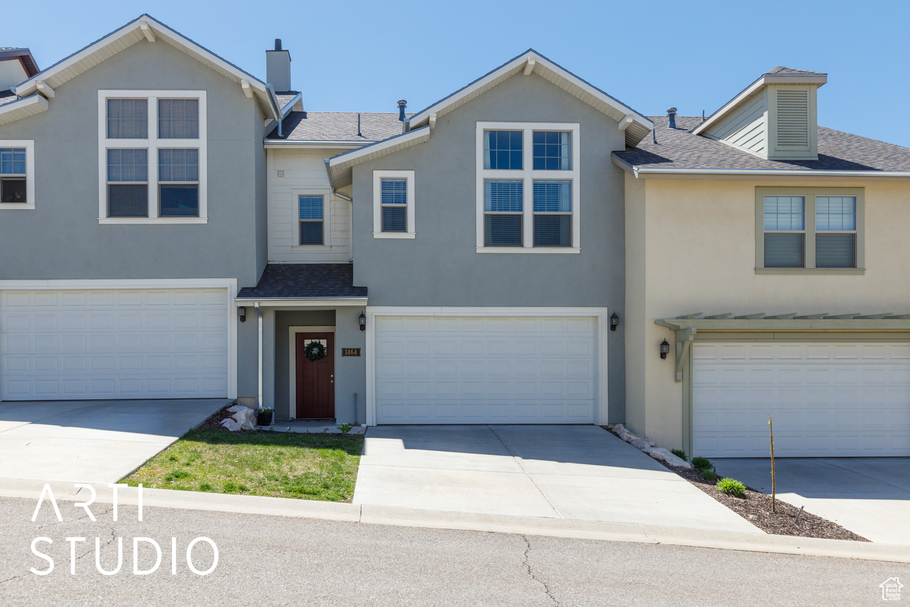 This 3-bedroom, 2.5-bathroom townhome offers 1,668 sq ft of thoughtfully designed living space. Built in 2016, it features soaring 12-foot ceilings and large windows that flood the interior with natural light and showcase picturesque views. The modern kitchen boasts upgraded countertops and ample cabinetry, perfect for both daily living and entertaining. Located in a desirable East Layton neighborhood, this home combines comfort with convenience.