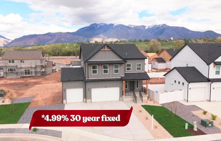 !!$45,000 FREE BASEMENT + PERMANENT RATE AS LOW AS 4.99% THROUGH PREFERRED LENDER!! - $126,165 in upgrades - 3rd Car Garage - Finished 9ft Basement - Whirlpool Gourmet Appliances - 6' x 5' Countertop and extended Cabinets on Kitchen Island - Spacious walk-in closets for ALL bedrooms - Smart Home systems featuring fiber internet - Extended Driveway - Full surround James Hardie siding - Quartz Countertops throughout - Upgraded matching cabinets and countertops in bathrooms and kitchen. The Rockwell is both stylish and functional with its 4 bedrooms, 4 bathrooms, and 3,156 total square feet. The bright entryway first leads to a convenient powder room and closet perfect for coats. It will then take you to the airy family room with its open-to-below design. This spacious area is perfect for lounging, entertaining, or spending time with family. In the kitchen and dining space, you'll find a large island, huge walk-in pantry, and upgraded gourmet appliances. Upstairs, the open railing provides a gorgeous view of your family room downstairs and extra light all around. Also on the second floor are the owner's suite, two other bedrooms, a bathroom, and a laundry room. The luxurious owner's suite bathroom includes a spacious vanity, walk-in closet, shower, and water closet. Within each bedroom is a walk-in closet so you get the space you want. You have the option to finish the basement for a large recreation room, an extra bedroom, and a bathroom. Transform the recreation room to fit your lifestyle as a playroom, movie lounge, or workout area, or more. Riverside Community offers a pickleball court, a play area, mountain views and lots of green space. Just minutes from premier shopping, dining, and effortless freeway access, Riverdale offers the perfect balance of tranquil living and everyday accessibility. Discover why we are regarded as the premier luxury home builder in Riverdale, delivering timeless design, quality craftsmanship, and enduring value. 4.99% with 5.27% APR. Conventional loan with 5% down and 780 credit score. Must use Builder's Preferred Lender. Additional conditions , qualification and restrictions may apply.