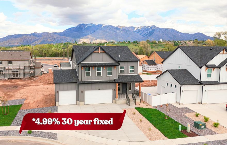 !!$45,000 FREE BASEMENT + PERMANENT RATE AS LOW AS 4.99% THROUGH PREFERRED LENDER!! - $126,165 in upgrades - 3rd Car Garage - Finished 9ft Basement - Whirlpool Gourmet Appliances - 6' x 5' Countertop and extended Cabinets on Kitchen Island - Spacious walk-in closets for ALL bedrooms - Smart Home systems featuring fiber internet - Extended Driveway - Full surround James Hardie siding - Quartz Countertops throughout - Upgraded matching cabinets and countertops in bathrooms and kitchen. The Rockwell is both stylish and functional with its 4 bedrooms, 4 bathrooms, and 3,156 total square feet. The bright entryway first leads to a convenient powder room and closet perfect for coats. It will then take you to the airy family room with its open-to-below design. This spacious area is perfect for lounging, entertaining, or spending time with family. In the kitchen and dining space, you'll find a large island, huge walk-in pantry, and upgraded gourmet appliances. Upstairs, the open railing provides a gorgeous view of your family room downstairs and extra light all around. Also on the second floor are the owner's suite, two other bedrooms, a bathroom, and a laundry room. The luxurious owner's suite bathroom includes a spacious vanity, walk-in closet, shower, and water closet. Within each bedroom is a walk-in closet so you get the space you want. You have the option to finish the basement for a large recreation room, an extra bedroom, and a bathroom. Transform the recreation room to fit your lifestyle as a playroom, movie lounge, or workout area, or more. Riverside Community offers a pickleball court, a play area, mountain views and lots of green space. Just minutes from premier shopping, dining, and effortless freeway access, Riverdale offers the perfect balance of tranquil living and everyday accessibility. Discover why we are regarded as the premier luxury home builder in Riverdale, delivering timeless design, quality craftsmanship, and enduring value. The full James Hardie siding gives you a finish that doesn't just look stunning on day one-it's engineered to stay that way, with ColorPlus Technology delivering rich, lasting color and a flawless, factory-cured bond. Built to handle real life, this low-maintenance siding resists fading, chipping, and cracking, giving you long-term protection that outperforms traditional paint and vinyl. 4.99% with 5.27% APR. Conventional loan with 5% down and 780 credit score. Must use Builder's Preferred Lender. Additional conditions , qualification and restrictions may apply.