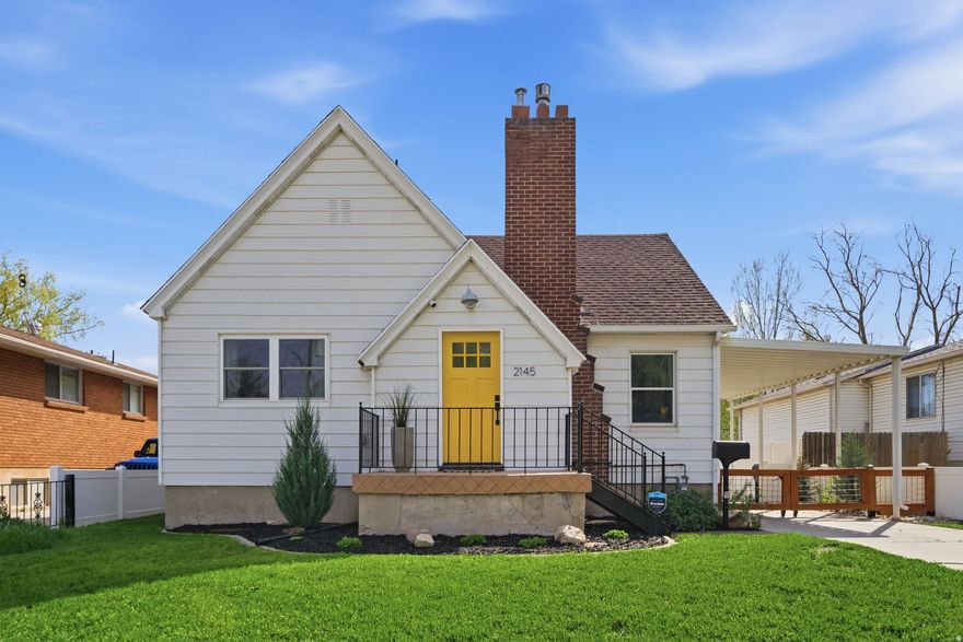 Step inside this exquisitely renovated 4-bedroom, 2-bath cottage where timeless charm meets modern luxury. The designer kitchen dazzles with granite countertops, deep, single basin stainless steel sink, and stainless steel appliances, complemented by a newly remodeled main-floor bath, LVP flooring, and a cozy gas fireplace. Sunroom bonus space bathes the home in natural light. The oversized 2-car garage boasts a 2025 roof, new siding, and fresh paint. Electrical has been fully updated, including knob-and-tube replacement and proper grounding. Outdoors, enjoy a sprawling, meticulously landscaped lot with native Utah plants, a garden, fire pit area with included lawn chairs, and irrigation water. Square footage is estimated from prior MLS; buyers should verify independently.