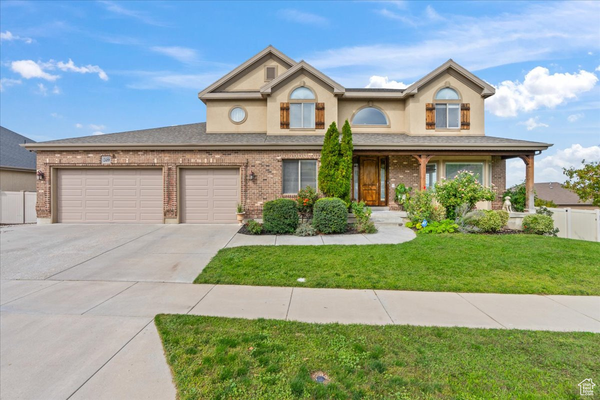 Gorgeous home in a fabulous neighborhood. Tons of extras. New tile (looks like hardwood) flooring on the main and all upstairs bedrooms. Primary bed/bthrm has heated flooring. Kitchen has been update with silestone counters. Huge covered deck off kitchen area for entertaining with views! MIL apartment w/2 bdrms, 3/4 bthrm, laundry, kitchen & big family rm with it's own entrance and private yard. Dog friendly turf in backyard for easy maintenance. Two new furnaces and A/C units. ADT security system. Permanent trim lighting on exterior eaves, controlled from your phone. Walking distances to all 3 schools and Storm Mountain Park. Easy access to I-15 and 15 min to ski areas! Come take a look, you won't be disappointed!! NO SIGN IN YARD