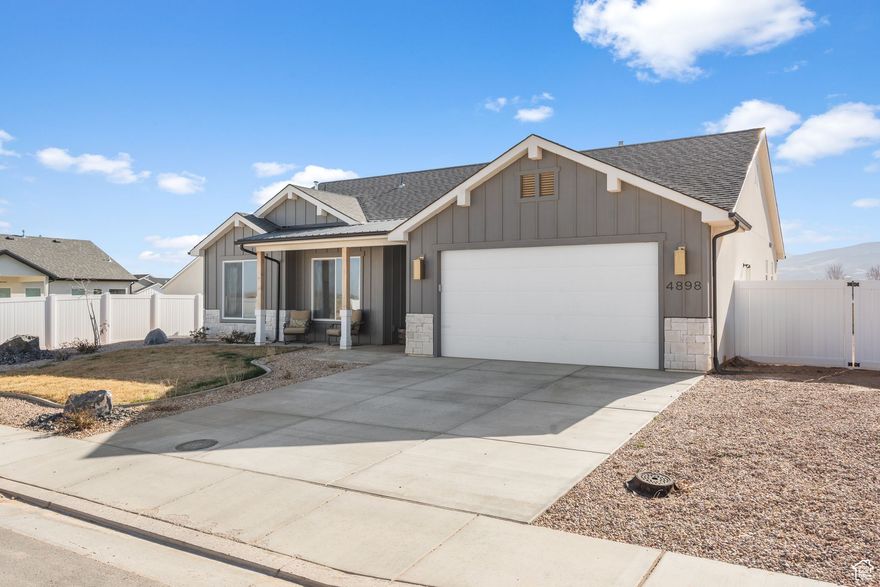 Price reduced!! Beautiful newer home in Pine View Estates! Prime location w/mountain views! Fenced! RV parking! Backyard has custom cedar fence-a unique exception to this property! Front yard fully landscaped w/auto sprinklers & backyard has been xeriscaped w/rocks, mulch, & railroad ties for your comfort*Window coverings a plus for a newer home*Prime location w/no one behind you*Tall windows in rear of home bring in the sunlight as it rises in the back of the home in the mornings & sunsets in the front w/minimal windows for efficient heat control*View & morning sun in the kitchen! Master closet has wood built-ins*All rooms have fans w/large fan in living room*Very bright & open aesthetics*PVC wood flooring*Tile in bathrooms*So much privacy in backyard! Save money & time to build- this one is ready to go! Hurry!
