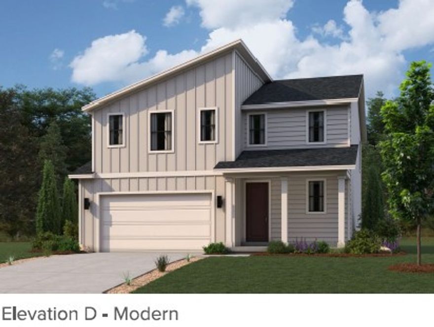 This inviting Lanner floor plan in Pinnacles Residences offers 3 bedrooms, 2.5 bathrooms, and a 2-bay garage on a 0.14-acre east-facing lot. The main level features a bright, open-concept layout that seamlessly connects the dining area, great room, and kitchen, ideal for both everyday living and entertaining. The kitchen is finished with white cabinetry, quartz countertops, and a center island, while durable LVP flooring runs throughout the main living areas. A cozy fireplace adds warmth and character to the space. Upstairs, you'll find three generously sized bedrooms, including a comfortable primary suite with a spacious walk-in closet and a private bath. A bedroom in lieu of loft provides added flexibility for guests, a home office, or additional living space. Additional highlights include thoughtful design details throughout and an unfinished basement for future growth.