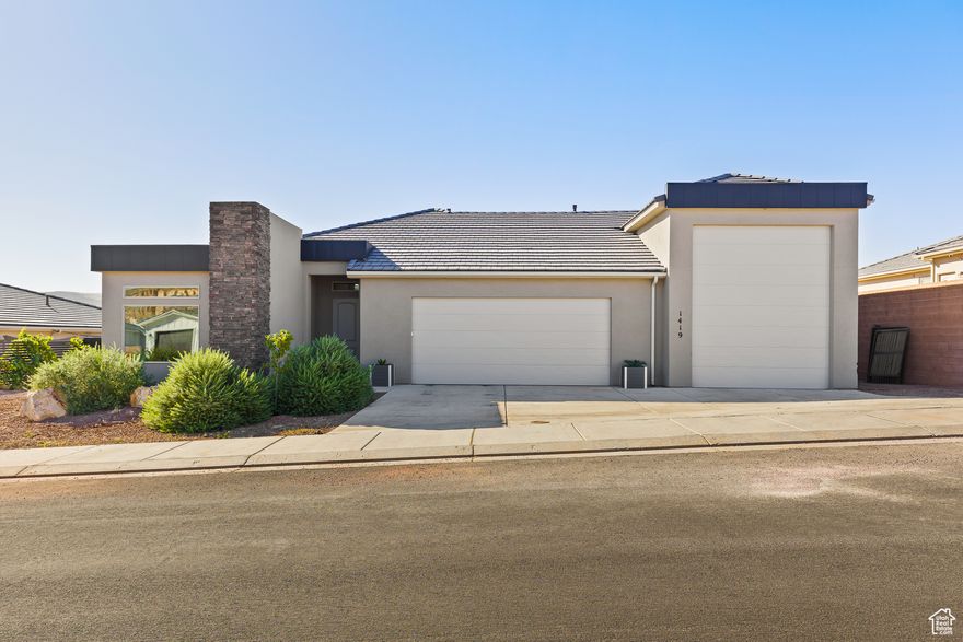 Looking for a view? You'll love this home! Unobstructed scenery, easy-care living, and upgrades throughout. Tile floors, high ceilings, and a flexible 3rd bedroom/office. Enjoy an extended patio, epoxy garage floor, and a dream RV garage-complete with water, sewer, and electric (two 50-amp & one 30-amp hookups). Close to Zion, Cedar Breaks, and endless outdoor fun. This one stands out from the rest-more value, more comfort, more view!