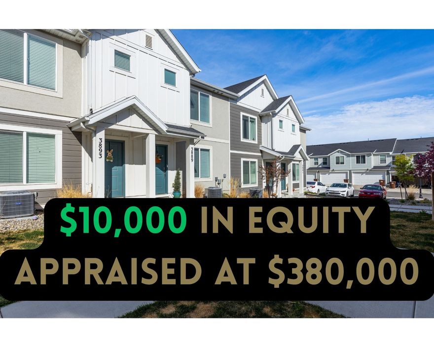 *** $10,000 PRICE ADJUSTMENT! This is by far the best deal in the community. The price with the stylish updates CAN'T BE BEAT!  This stylish, nearly-new 3-bedroom townhome in the Foothills of the Oquirrh Mountains. Built in 2023, this home shows like new and is loaded with stylish updates. The 3 spacious bedrooms, 2 full bathrooms, and a layout that is open, functional, and great for everyday living or entertaining.  The kitchen features a gas range, quartz countertops, and stainless steel appliances-exactly what buyers are looking for right now.  The community brings a ton of value too, with a pool, clubhouse, playground, and pickleball courts-making it easy to enjoy where you live.  Tucked up against the Oquirrh Mountains, you'll have great views while still being close to schools, shopping, and quick freeway access.  As a bonus, a radon mitigation system is already installed.  Clean, updated, and move-in ready-this is one you don't want to miss.