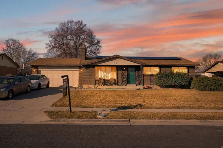 Welcome to this recently updated rambler in a quiet and centrally located neighborhood. Newer windows and solar panels plus recently updated flooring. This home has a ton of potential in the basement to make it your own.  Square footage figures are provided as a courtesy estimate only and were obtained from county records. Buyer is advised to obtain an independent measurement.