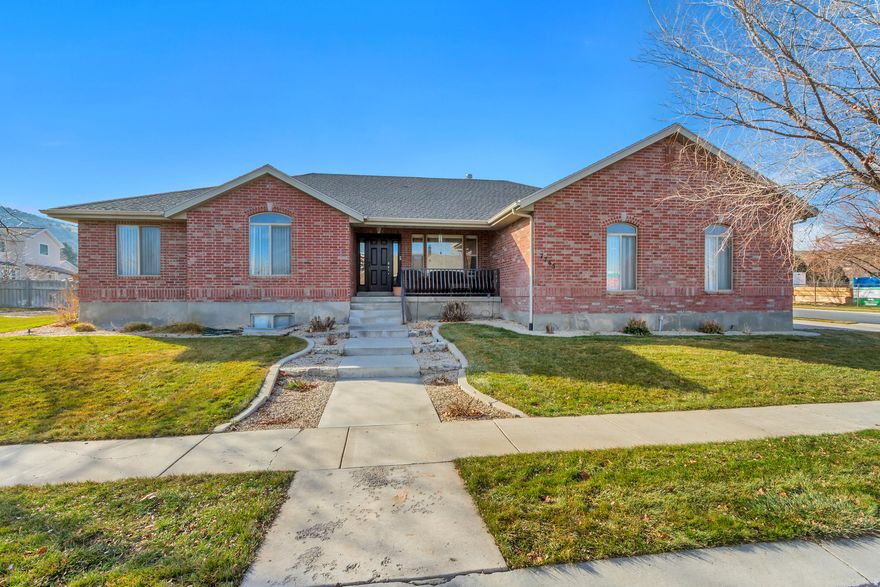 Beautiful full brick rambler in the highly sought after Rockwell Village neighborhood in The Ranches. Mature tree lined streets, walking distance from schools and regional park. Large open living area with fireplace, formal room and 3 bedrooms on the main. The basement features 3 additional bedrooms, bathroom and large finished storage area and workshop. Plenty of room to add a kitchen and a covered basement entrance makes for an easy set up for an ADU for rental income or family.