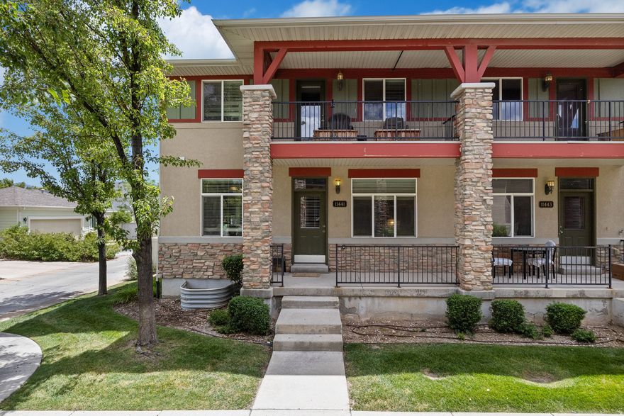 Welcome to the heart of Daybreak! This charming 2 bedroom 2.5 bathroom townhouse puts you right in the middle of everything that makes Daybreak such a vibrant community. Enjoy being just  minutes  from multiple restaurants, local shops, the beloved  Daybreak Farmers Market, & neighborhood  Elementary school. Perfectly situated  between Mountain View Corridor & Bangerter Highway, you'll appreciate quick access to the  New Bees Stadium, Downtown Daybreak, Soda Row, The U of U Medical Center, The VA building, South Jordan Library, Trax, Costco and all the incredible neighborhood amenities Daybreak is known for- such as the community  community fitness center, indoor track, access to five swimming pools & Oquirrh lake with water craft rentals, over 40 miles of trails,  numerous parks, lawn care included, high speed interent throughout  the neighborhood.  Inside, the home features an open layout brand new carpet on the main floor & stairs, beautiful teakwood flooring in the kitchen, and the perfect patio for morning coffee or to unwind  after a long day . Upstairs, the primary suite features its own balcony, and a spacious  walk in closet.  The Kitchen comes full equipped with  all appliances and the unfinished  Basement offers  endless possibilities to create the extra space you've been dreaming about. The loft has also served  as a third bedroom, giving you added flexibility.   This home offers the perfect blend of comfort, convenience, and room to grow.  Come discover why  living in Daybreak truly feels like home.