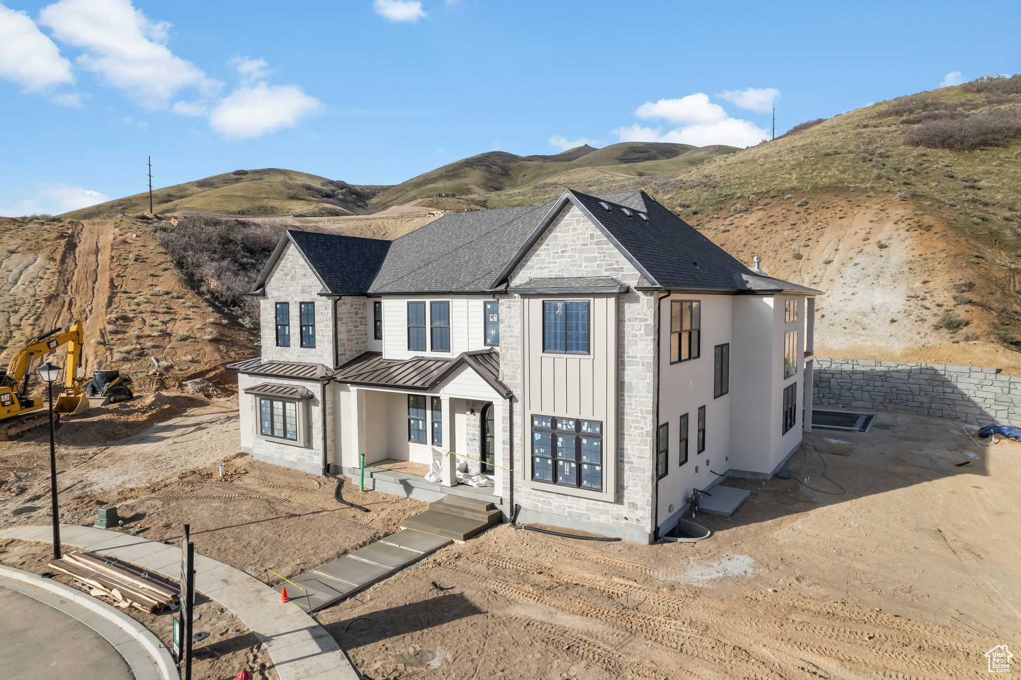 Brand New Luxury Custom Home in quiet cul-de-sac with views of mountains, valley, and Lake.  Everything you could ever want with a custom home. Incredible detail and workmanship by one of the best builders in the state and beautiful interior design.  Complete with Large open concept floor plan with 2 primary suites, built-in custom cabinetry in library, office, and throughout home, hardwood floors, signature appliance package, Butler pantry with  double ovens and ice maker, large vaulted ceilings through out home and 10 ft ceilings in basement,  Full pool and spa with Pool house, Pickleball Court, fire pit,  Large 1,323 sq ft garage, RV Parking, Large theater room, cold plunge, Sauna, exercise room,  and so much more. This one is a must see, high end quality construction and floor plan flows amazing.  Currently under construction, Estimated completion June 2025. Pictures will be updated.