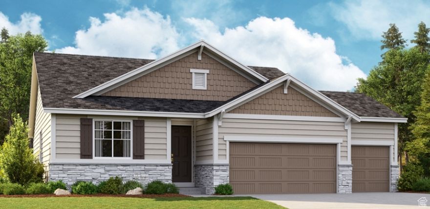 Current Incentives have rates as low as 3.75% FHA/VA. Restrictions apply contact for details!!  Nestled near the majestic mountains, this exceptional community is a haven for outdoor enthusiasts, with hiking, biking, and horse trails just moments from your doorstep. Enjoy the perfect blend of peaceful mountain living and urban convenience; just a short drive to Salt Lake City International Airport and vibrant downtown Salt Lake, offering easy access to work, entertainment, and travel. From the moment you step onto the covered front patio, you'll feel a sense of retreat from the hustle and bustle of everyday life. Inside, the gourmet kitchen is a chef's dream, thoughtfully designed for both function and beauty.  Your primary suite is a luxurious sanctuary, complete with dual closets, a garden tub, and a separate shower, the perfect place to unwind in comfort and style. Need a space to work from home? The dedicated office with elegant French doors provides the privacy and quiet you need to stay focused and productive.  A versatile fourth bedroom and bath combo located above the garage offers endless possibilities, whether as an additional primary suite, a guest retreat, or a private workspace tucked away from the main living areas.