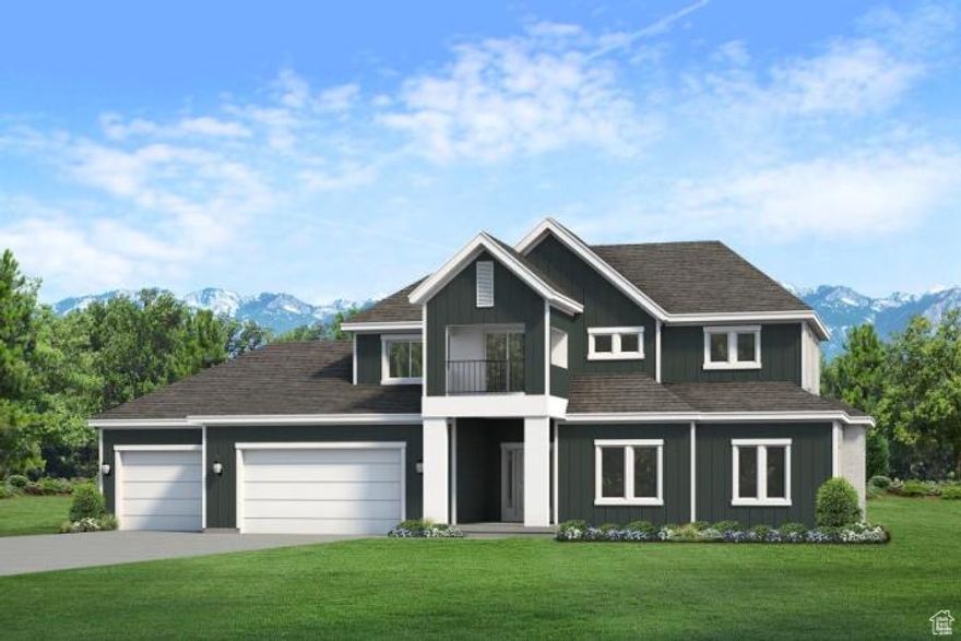 "Wakefield" SAMPLE. Great use of floor space. The stunning views of the mountains and valley at the Oakridge Cove community. $10K in closing costs with the builder's preferred lender! Rates are subject to change, and subject to loan approval. Call/text a Salisbury agent today for more info about this or any other model that we can build you at this one-of-a-kind Spanish Fork community! All homes come standard with a 2 year limited home warranty also a 10 year structural warranty. Call for Model Home locations, open Mon-Sat 12-6. Buyer verify all.