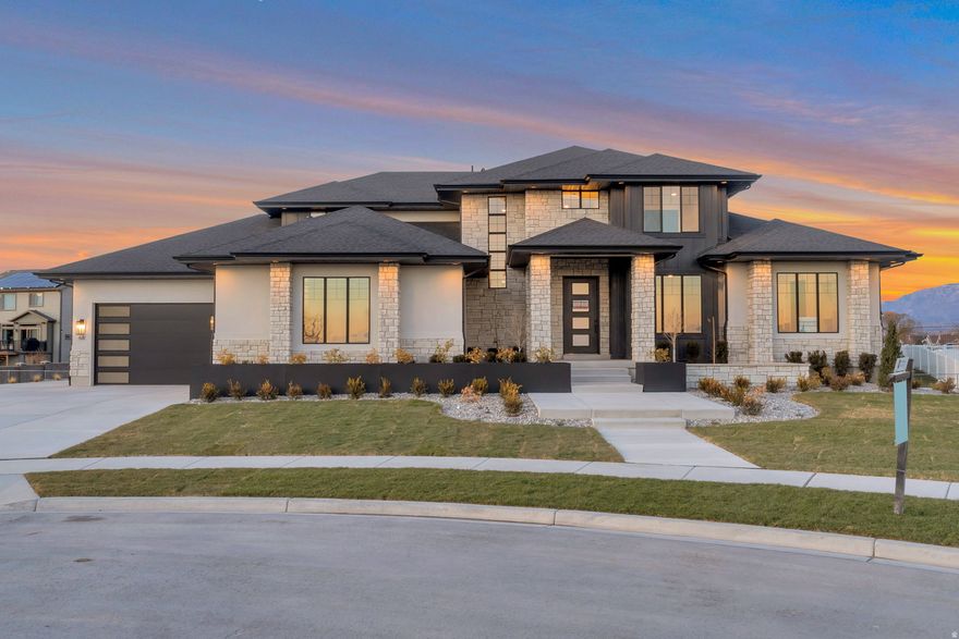 LOT#8. This Symphony Homes Forte XL plan is a dream! The BEST of everything between upgrades and designer touches! Huge kitchen has two kitchen islands, a large walk in pantry with countertop, gas cooktop range, double wall ovens, fridge and freezer, and 2nd sink! Enormous laundry room with tons of cabinets and a sink. Stunning primary suite with modern bathroom that feels like a spa, and walk-in closet that's its own room with a window and custom built-ins! Upper level catwalk overlooks entry and great room. All bedrooms are oversized. The finished basement boasts an open game/theater, gym, and wet bar with it's own entry! Large covered deck, or patio below is the best place to enjoy a shady evening and mountain views.