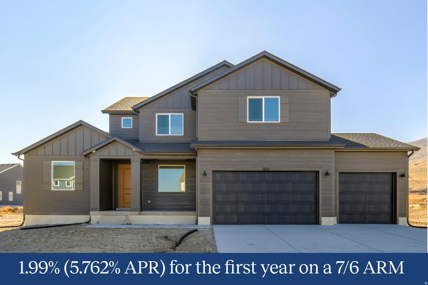 Brixton Park- 246 - Yosemite.  Offering rates as low as 1.99%(5.762% APR) for the first year on a 7/6 ARM when financing through Lennar Mortgage. Completing in November! This plan features 5 bedrooms, 2.5 bathrooms, a loft, 3-bay garage and a full, unfinished basement! On the main floor, you will find the spacious family room, a large kitchen with white craftsman style cabinets, white quartz countertops, and stainless steel appliances including gas range and refrigerator, plus, a spacious Owner's Suite and full bathroom. The second floor has 4 bedrooms, a loft, laundry room, and a secondary full bathroom. Square footage figures are provided as a courtesy estimate only and were obtained from builder. Buyer is advised to obtain an independent measurement.