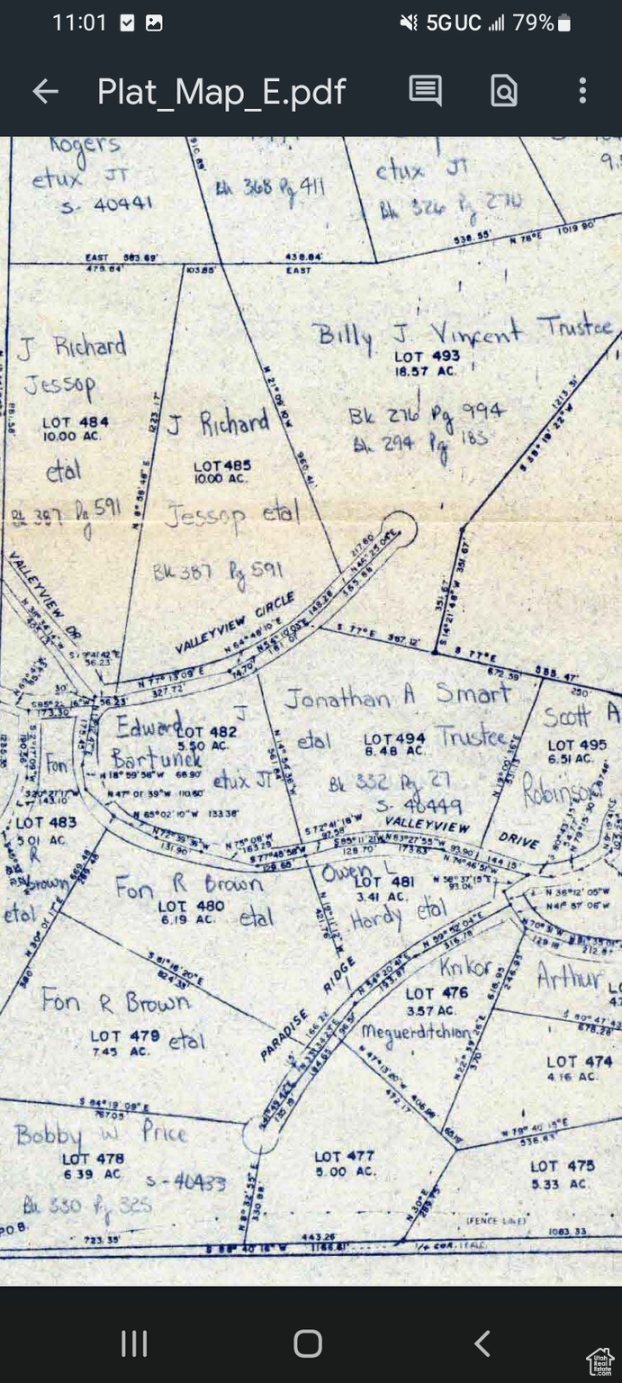 HIDEAWAY VALLEY SUBD - Land