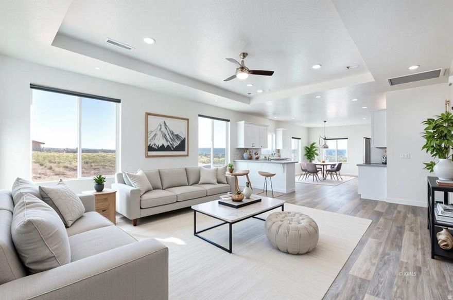 Multi-Generational Living at Its Finest on 1.03 Acres. Built in 2023, these beautifully crafted homes deliver modern design, thoughtful functionality & strong income potential with Short-Term Rentals allowed. Separate paved entrances provide privacy & flexibility for both the main residence & casita-ideal for extended family, guests, or rental. The 1,984 sq ft main home showcases an open-concept layout filled with natural light. The spacious primary suite easily accommodates a California king & features a serene ensuite bath. Throughout the home you'll find tiled bathrooms, quartz countertops, & soft close cabinetry-elevated finishes that reflect quality craftsmanship. Generous secondary bedrooms, 2.5 baths, & a 2-car garage offer comfort, storage & everyday convenience. Close by, the 1,034 sq ft casita mirrors the main home's upscale finishes with quartz surfaces & fine cabinetry. It includes a primary suite w/ensuite bath plus two additional queen-sized bedrooms, making it an exceptional guest retreat or standalone living space. Framing it all are breathtaking red rock views that define Southern Utah living. Either residence may operate as Short term rental. Buyer to verify all Private Remarks: