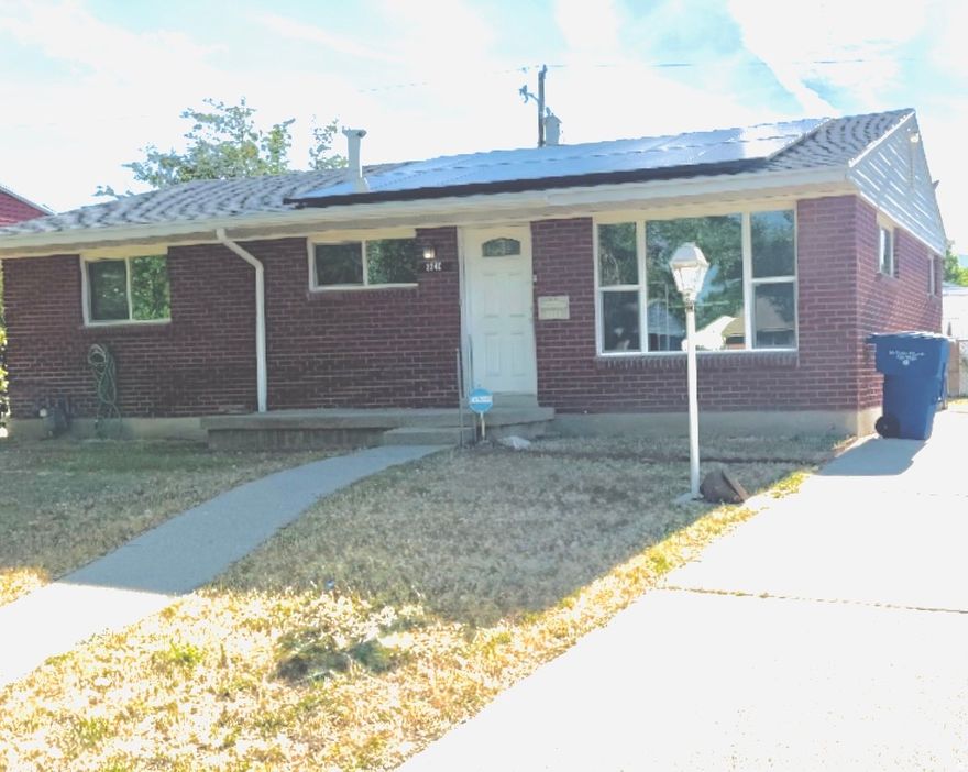 This is a very charming single-level home, perfect as a starter home and in a great location.This home features a perfectly sized backyard, is conveniently located near shopping, and includes new kitchen cabinets and a new refrigerator,2 bathrooms and plenty of natural light throughout the entire house,new windows and fully paid-off solar panels.Don't wait too long to come see it, or you may miss this gem! Buyers and buyer's agent to verify all information, including square footage, taxes and everything else.
