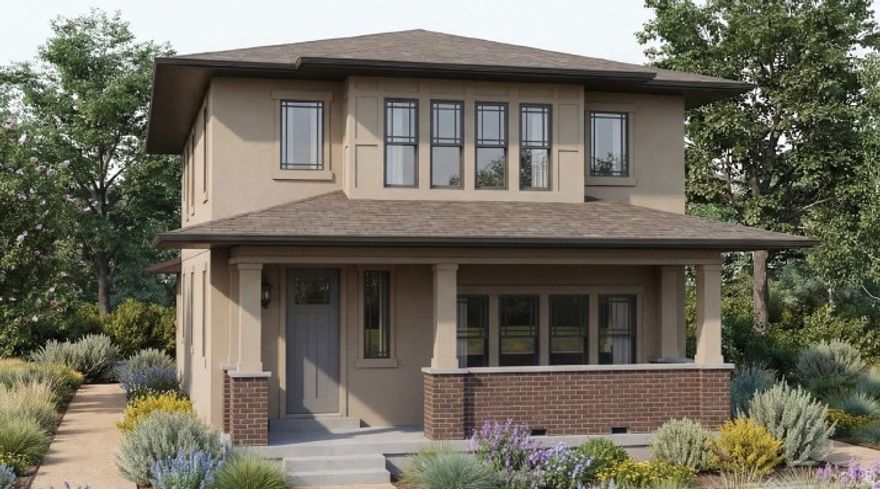 Come see this beautiful Bristlecone Prairie home located in the up and coming Terraine community! This home features a modern kitchen with rich bluff maple cabinetry, quartz countertops, designer tile backsplash and upgraded platinum gas appliances. The thoughtfully designed interior offers laminate hardwood, tile, and carpet flooring, complemented classic craftsman-style baseboards and casing throughout. Additional upgrades include Christmas light outlets, energy-efficient features, and a tankless water heater for modern comfort and convenience. A warm wood railing accents the stairway, adding timeless character to the home's design. The owner's bathroom showcases elegant quartz surrounds paired with satin and brushed nickel hardware for a refined finish. Combining prairie-inspired charm with modern upgrades, this home offers a perfect balance of style, comfort, and functionality!