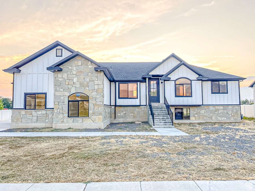 Welcome to this stunning modern home! Built in 2022, this single story light and airy 1,933 sq. ft. home features 3 bedrooms and 2 bathrooms, designed with comfort and functionality in mind. The inviting open-concept floor plan seamlessly connects the spacious living area to the gourmet kitchen, creating the perfect space for entertaining. High-end finishes and modern design elements bring a touch of luxury to everyday living. The private primary suite offers a relaxing retreat with an ensuite bathrooms. Appraised at $693,000 and priced below to sell. Outside, enjoy the large 0.34-acre lot with plenty of space for gardening, play areas, or future landscaping projects. The three-car garage provides ample room for vehicles, storage, and hobbies. The large unfinished basement offers lots of equity-building opportunities. Located in a quiet neighborhood with no HOA, this property offers privacy while still being close to shopping, dining, and major highways for an easy commute.