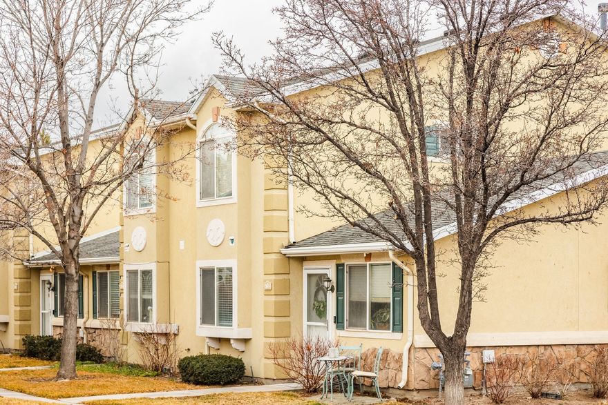 This beautifully maintained 3-bedroom, 2.5-bath townhome offers the space you need and the features buyers want. The main-floor primary suite offers convenience and privacy, complete with a spacious walk-in closet and an en suite bath. Upstairs, you'll find two additional bedrooms, and yes, every bedroom has its own walk-in closet, giving everyone the storage they deserve. The kitchen features granite countertops, ample cabinetry, and a functional layout that flows seamlessly into the living and dining areas, perfect for everyday living or entertaining. Step outside to your fully fenced, private patio, ideal for morning coffee or an evening unwinding. With a 2-car garage, you'll have secure parking and extra storage space. This unit also includes 1 additional parking spot. Beyond your front door, enjoy community amenities that elevate the lifestyle: a pool for hot summer days, a fully equipped gym, and a playground, all maintained for you. This is lock-and-leave convenience paired with comfort and functionality. If you're looking for easy living, smart design, and amenities that make a difference, this one checks the boxes.