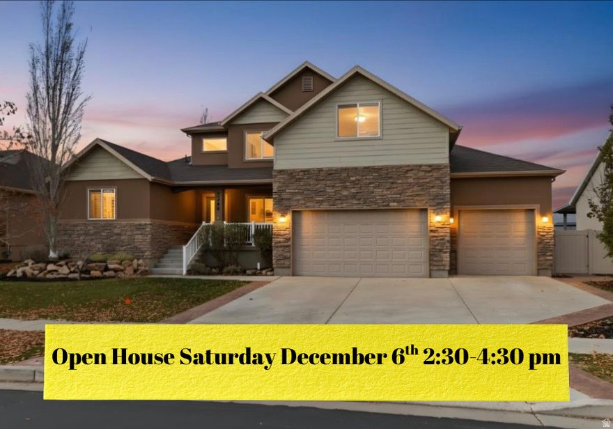 Beautiful Valentine Estates Home! This open and bright floor plan features vaulted ceilings and large windows that fill the home with natural light. The main-level master suite offers vaulted ceilings, a grand master bathroom, and a spacious walk-in closet. Upstairs, you'll find three more bedrooms and a cozy loft overlooking the living room which is perfect for an additional play area or a study nook. The kitchen is a showstopper with new LVP flooring (2025), alder cabinets, granite countertops, a beautiful backsplash, a new second wall-mount oven, induction range, and a HUGE walk-in pantry. There's plenty of space to cook, gather, and entertain. Enjoy the inviting living area with a warm fireplace and open feel. The upstairs loft has an unobstructed view of Antelope Island and Mt. Frary. Step outside to your private backyard with no back neighbors, a deck, patio, and fire pit, perfect for watching sunsets. You'll love the mature fruit trees, grapevines, raspberries, and strawberries creating a thoughtfully designed yard that has blooms and beauty at each season. This home even has paid off solar panels to help save on energy bills and plenty of storage, including cold storage. NEW water heater. Located in a highly desired community close to downtown Salt Lake City, Farmington Station, and just steps from flat, quiet, fun at the community park, pool, and the Legacy Parkway Trail for biking, running, or walking. You are even close enough to bike downtown. Homes with this size, proximity to Salt Lake, and price point don't come around often.