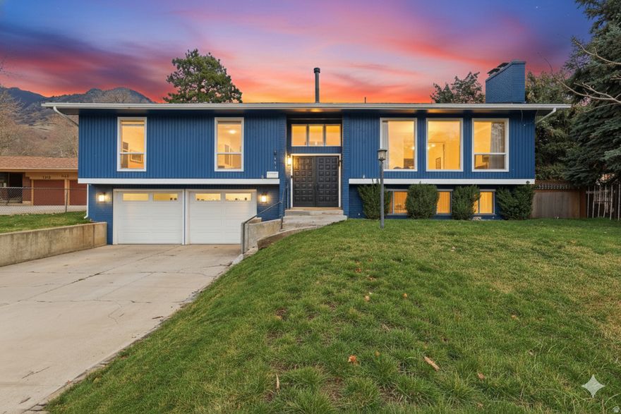 Beautifully updated 4-bedroom, 3-bathroom home showcasing breathtaking mountain views! Nestled on a generous .38-acre lot in a quiet, established neighborhood, this property offers the perfect balance of privacy, comfort, and outdoor living. The spacious yard features mature fruit trees (apple & plum), ample room for  gatherings, and a beautiful deck ideal for summer barbecues or relaxing evenings while taking in the scenery. Inside, you'll find a thoughtfully updated interior designed for both everyday living and entertaining. Conveniently located just minutes from Pine View Reservoir, El Monte golf course, Ogden river  and nearby ski resorts, this home provides incredible year-round recreation.  Don't miss this rare opportunity to own a move-in-ready home in a prime location with unbeatable views! Buyer to verify all information.