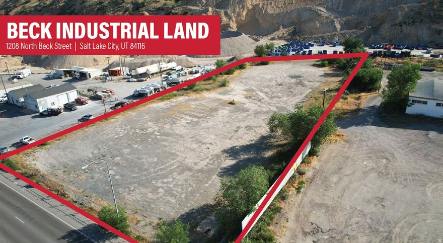 2.13 Acres  Zoning: M-1 (Light Industrial)  Fully Fenced Site  Secured Access Off Beck Street  Site Dimensions (Buyer to Verify): 194' Frontage  430' Depth (North)  545' Depth (South)  All Major Utilities (Power, Gas, Water, Sewer, Fiber) Available at Street Frontage; Buyer to Verify Capacity and Exact Locations  Quick Access to Highway 89 & I-15  UDOT Scheduled Improvements: New Bike Lane and Approach to Frontage Planned for 2026  Functional Industrial Site Suitable for IOS, Laydown, Equipment Storage, or Yard- Based Operations  Surrounded by Established Industrial Users and Strong Transportation Infrastructure