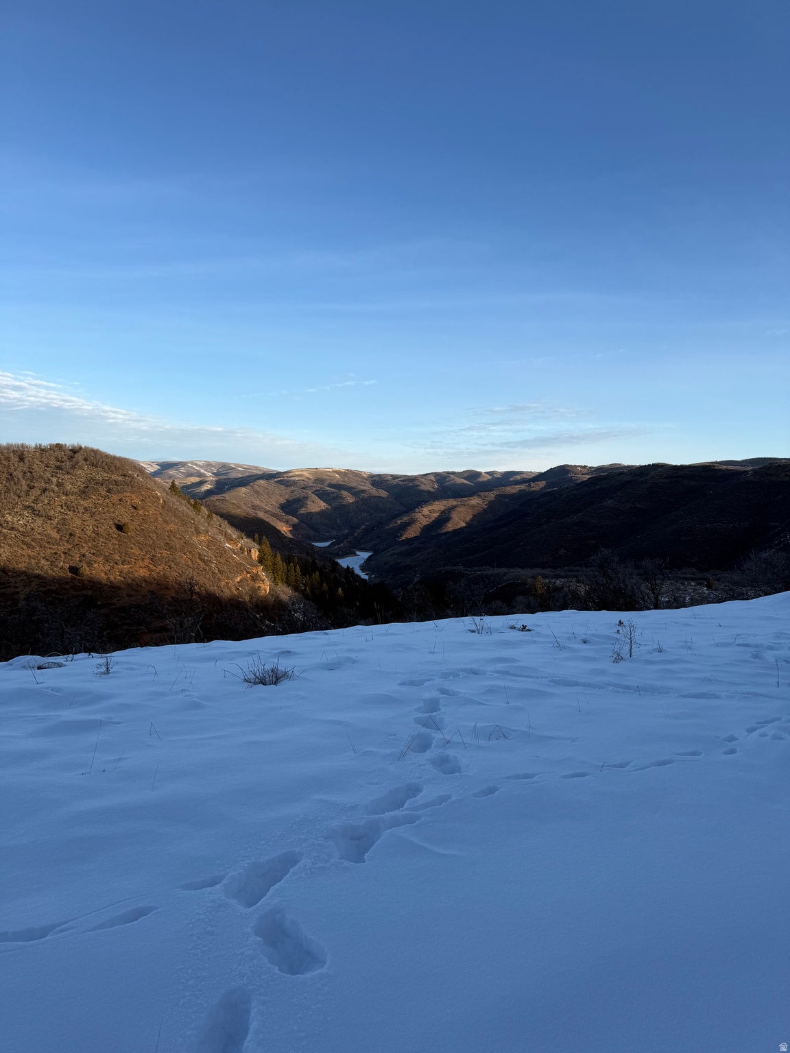 View of Causey reservoir from potential building site