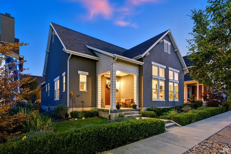 JUST LISTED! Don't miss your chance to own one of the most coveted floor plans and a former model home, the Acacia at Springhouse Village, an active adult 55+ community in Daybreak!  This home will guarantee to WOW you from the moment you open the front door!  This property  has countless upgrades and finishings including 12 foot ceilings, floor to ceiling windows that bring in loads of natural light, a gourmet chef's kitchen with Kitchen Aid appliances, gas stove top with vented hood, upgraded cabinetry with soft close, an oversized kitchen island that seats up to 10 and under mount cabinet lighting.   Additional upgrades include real hardwood floors, decorative tray ceilings, shiplap accent walls, surround sound,  custom built closet in primary suite, fully tiled shower with Euro glass doors and zero entry in primary bath and so much more!!,  Enjoy the cooler evenings under the charming lighted pergolas off the kitchen or in privacy from the primary suite.  Home has been beautifully landscaped and is fully maintained by the HOA. The HOA fee includes snow removal, landscaping, high speed internet, private clubhouse with gym, pool, spa, golf simulator, pickleball courts and an onsite Lifestyle Director who plans and coordinates all the fun! HOA fee also includes access to all of Daybreak's amenities, parks, pools, trails, outdoor concerts, festivals, kayaks, paddleboard and sailboat rentals.  Located in a walkable neighborhood and minutes from restaurants, shopping, hospitals, TRAX station, Mountain View and Bangerter Freeway. All information is provided as a courtesy. Buyer to verify all.