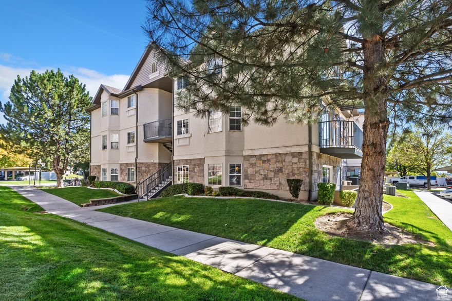 Discover comfortable, low-maintenance living in this 2-bedroom, 2-bathroom home offering 1,045 sq. ft. of thoughtfully designed space. Located on the ground floor with handicap accessibility and extra-wide hallways, this residence provides functionality, convenience and style. Enjoy easy indoor-outdoor living with main-floor access! Community amenities include an outdoor swimming pool, fitness center, and outdoor playground, while hiking, biking, snow skiing, boating and water skiing  are ALL  just minutes away for those who love the outdoors. Perfectly situated next door to the Orem Temple, UVU, BYU, the Front Runner station, shopping, dining, and entertainment. Experience modern comfort, unbeatable location, and high-end living all in one place!   Square footage figures are provided as a courtesy estimate only and were obtained from county records.  Buyer is advised to obtain an independent measurement.