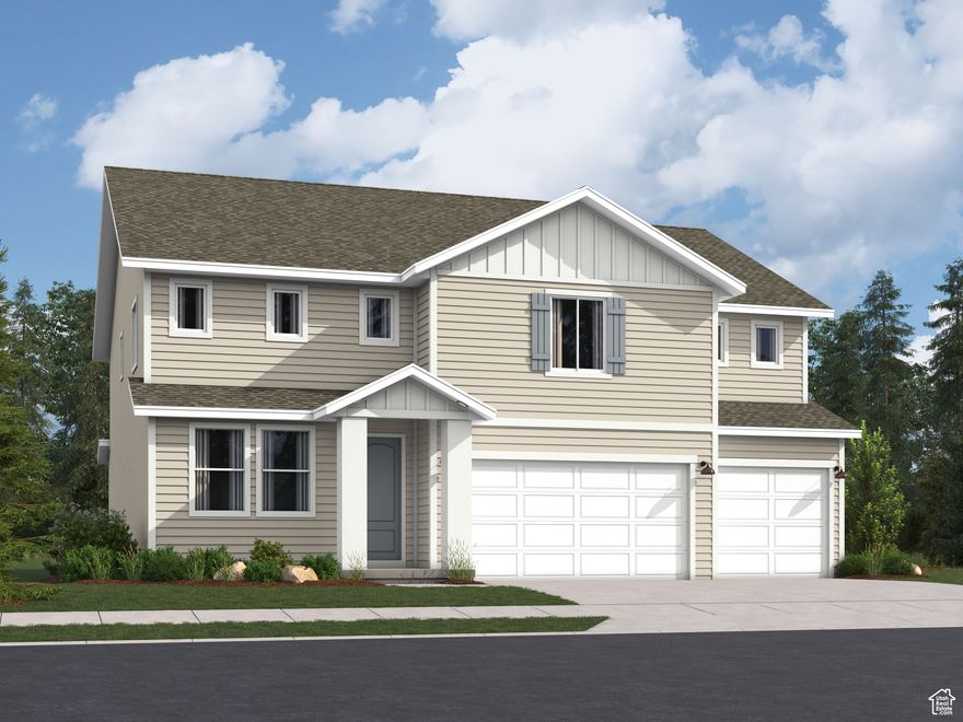 Parkway Fields - 4098 - Teton. Offering up to $20,000 when financing through Lennar Mortgage! Estimated completion in January. This plan features 5 bedrooms, 3 bathrooms, a 3-bay garage, AND RV GARAGE! It has a full, unfinished basement! On the main floor, you will find a spacious family room, a large kitchen with white craftsman style cabinets, white quartz countertops, and stainless steel appliances including gas range and refrigerator, plus, a spacious guest bedroom and full bathroom. The second floor has 4 bedrooms including the owner's suite, and a secondary full bathroom. Square footage figures are provided as a courtesy estimate only and were obtained from builder. Buyer is advised to obtain an independent measurement. Interior photos are of same style of home but not actual home.