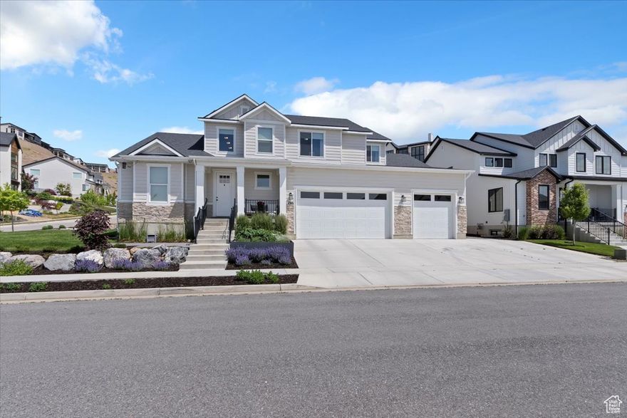WOW!!! MOTIVATED SELLER!!! POSSIBLY THE LOWEST PRICE HOME, PER SQUARE FEET IN THE AREA!!!  $100,000 BELOW APPRAISED VALUE!!! EASY TO SHOW!!!  COME TAKE A LOOK!!!  BRING US AN OFFER!!! LOCATED IN LEHI'S  SEASONS ESTATES SUBDIVISION ON TRAVERSE MOUNTAIN. It's  An ARIVE BUILT Home, The Aaron Model, It Was Modified To Fit On This Corner Lot.  Mountain Views To The East & Utah Valley/Utah Lake Views To The South. The Surrounding Hills Have Several Biking & Hiking Trails. Professionally Landscaped With An In-Ground Trampoline & Sandbox. Raised Garden Boxes, Dwarf Fruit Trees & Plenty Of Room For The Kids To Play. Safely Grates on all exterior Ground Level Window Wells. Tastefully Decorated Inside With All Neutral Colors. There Are Two Room Options For An Office (One On The Main & One Down)  Both Are Wired For CAT-5.  9Ft.  & Vaulted Ceilings, Engineered Wood Flooring On The Main Floor. Open Floor Plan Connecting The Large Family Room &  Dining Area,  A Chef's Kitchen. Including Wall-Mounted Double Ovens, A 5-Burner Gas Range with Vented Hood, All Stainless Steel Appliances, Extra Large Island With Granite Countertops. Enough Seating For 5 Barstools. Family Room includes a Fireplace & Custom Built-In Bookcases. The Large Master Suite, On The Main Floor. Includes  Bathroom with Separate Garden Tub & Shower. Extra Large Walk-In Closet. There Are 3 Large Bedrooms On The Second Floor, Each With A Walk-In Closet. The Upstairs Full Bathroom Has Granite Countertops & Plenty Of Counterspace For The Kids. The Newly Finished Basement Includes 3 Large Bedrooms, Full Bathroom, Storage Room & a Large Family Room. Exterior Lighting  With a Dedicated Light Switch Inside. BUYER AND BUYER'S AGENT TO VERIFY ALL INFORMATION INCLUDING SQUARE FEET. ALL INFORMATION IS PROVIDED AS A COURTESY ONLY. PLEASE CALL LISTING AGENT TO SHOW. (OPEN HOUSE, Saturday,September 20 , 2025. 2.30-4:30pm)