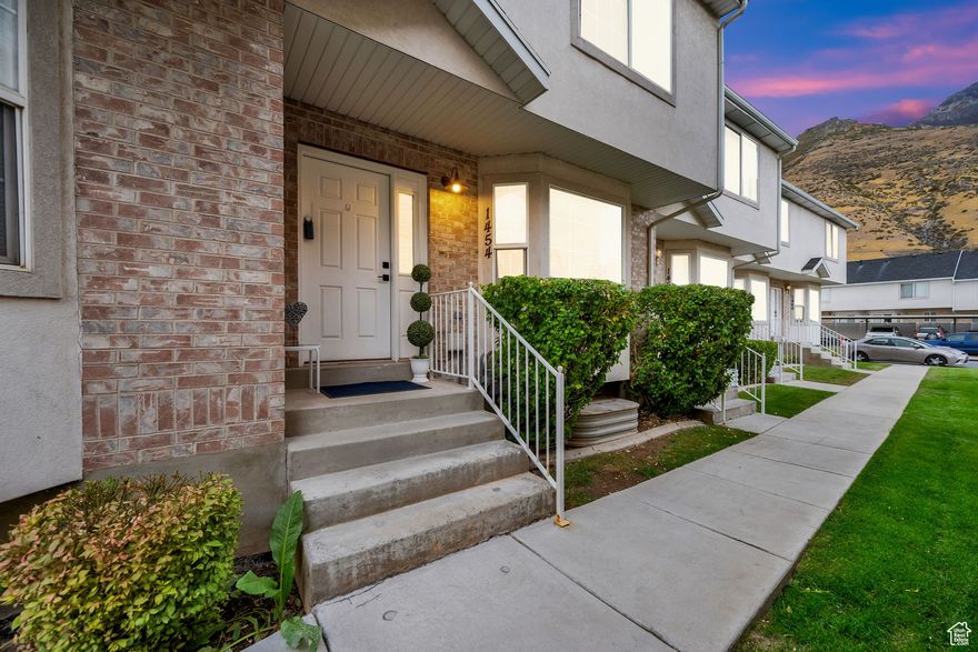 ***Click on TOUR to see your next home!*** This beauty is located steps from the Bicentennial Park featuring a pavilion, playground, fenced dog park, pond, and waterway with boardwalk. Enjoy the convenience of being near BYU, freeway, the mall, shopping, and restaurants. The fresh paint, new upstairs carpet, some new light fixtures and ceiling fans, and new hardware make this turnkey and ready for its new owners. To accommodate your guests, you're near guest parking spaces and a nice open landscaped area that is maintained by the HOA. You have 2 reserved covered parking spaces right behind your home with a gate that opens to your glass sliding door into the dining room. Super convenient for those Sam's Club hauls. Square footage provided as a courtesy estimate. Buyer advised to obtain independent measurements. Contact us today for your private tour!!!
