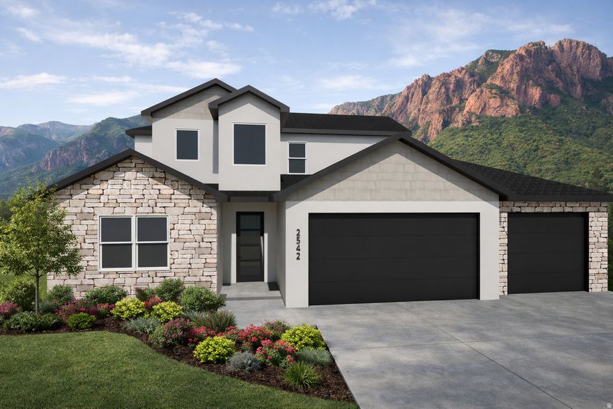 Beautiful modern new construction located off Westview Drive with stunning views of Shurtz Canyon and the surrounding mountains. This thoughtfully designed two-story home offers 4 bedrooms, 2.5 baths, and a spacious 3-car garage--ideal for a growing family needing room to live and entertain. The open-concept main living area is filled with natural light and positioned to capture the scenic surroundings. Front landscaping is included for added curb appeal and convenience. Enjoy the freedom of no HOA in this desirable location that combines peaceful views with close-to-town accessibility.