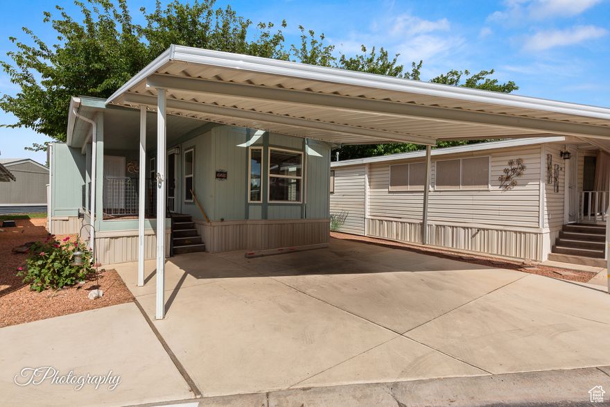 Charming and rare find! This lovely 2 bedroom, 2 bath home is FINANCEABLE and move-in ready. It features newer flooring, appliances, and countertops, along with an abundance of natural light from the many windows. Enjoy the spacious backyard with a large shed and a serene, park-like setting with mature trees and lush grass. Recent upgrades include a new 40-gallon water heater and disposal (March 2025), a new microwave (2 years ago), HVAC system replacement ($9,000, 2.5 years ago), and a freshly sealed roof. Don't miss this beautifully maintained home! Buyer to verify all information.
