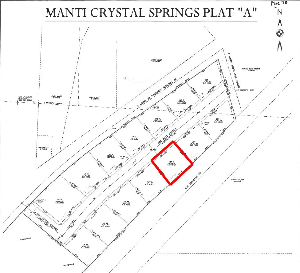 MANTI CRYSTAL SPRINGS PLAT A - Land