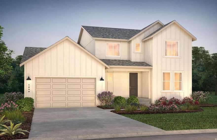 Beautiful new home on a 0.33-acre corner lot with the primary bedroom on the main level! This home boasts tall ceilings with tons of natural light. There is also a bedroom and full bath on the main level, perfect for guests and loft/den upstairs. The open floor plan makes the space perfect for gatherings or entertaining. This home has great upgrades with quartz countertops throughout. Come check out this beautiful new home today! Square footage figures are provided as a courtesy estimate only. Buyer is advised to obtain an independent measurement.