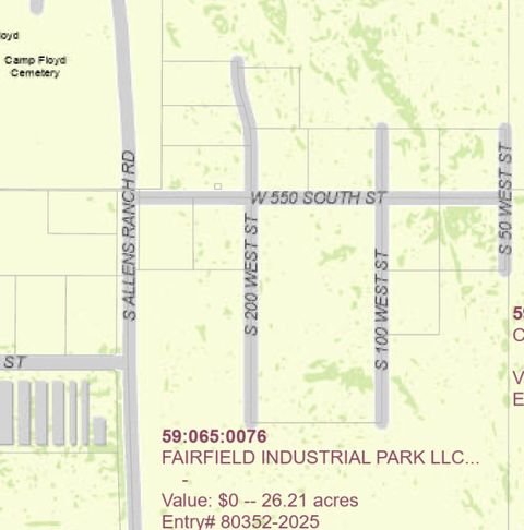 Tiny photo for 113 W ALLANS RANCH ROAD RD, Fairfield, UT 84013 (MLS # 2138799)