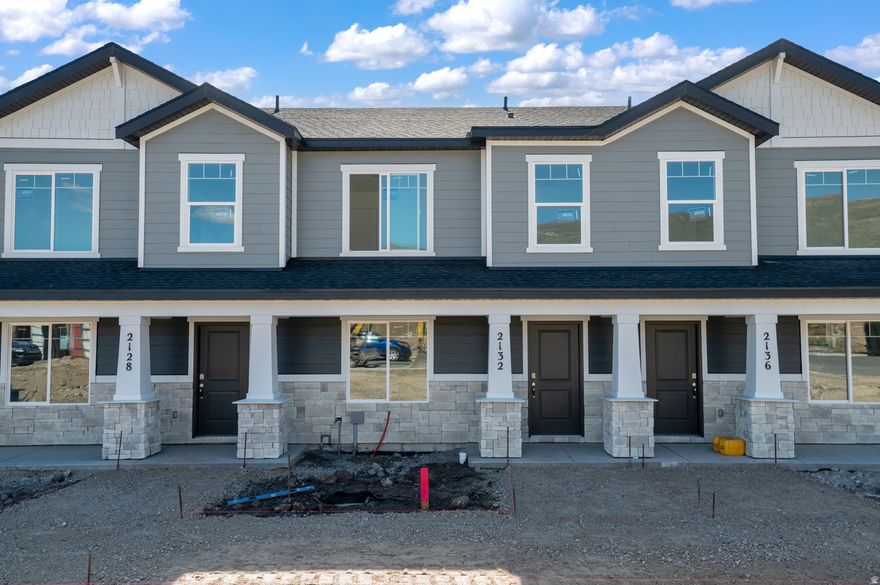 Special interest rates available. The Montebello is a two-story townhome that offers 3 bedrooms, 2 bathrooms and a 2-car garage with a functional and open main floor layout. Interior features include quartz countertops, laminate flooring, modern cabinetry, and large pantry. Upstairs includes a walk-in laundry room, full bath, and a large primary suite with walk-in closet and private bath. The Home comes with a Smart Home Package, radon system, and builder warranty. Actual home may differ in color/material/options. Pictures are of finished homes of the same floor plan and may contain options/upgrades/ decorations/ furnishings not available at the advertised price. No representation or warranties are made regarding school districts and assignments; conduct your own investigation regarding current/future school boundaries. Buyer to verify all information.