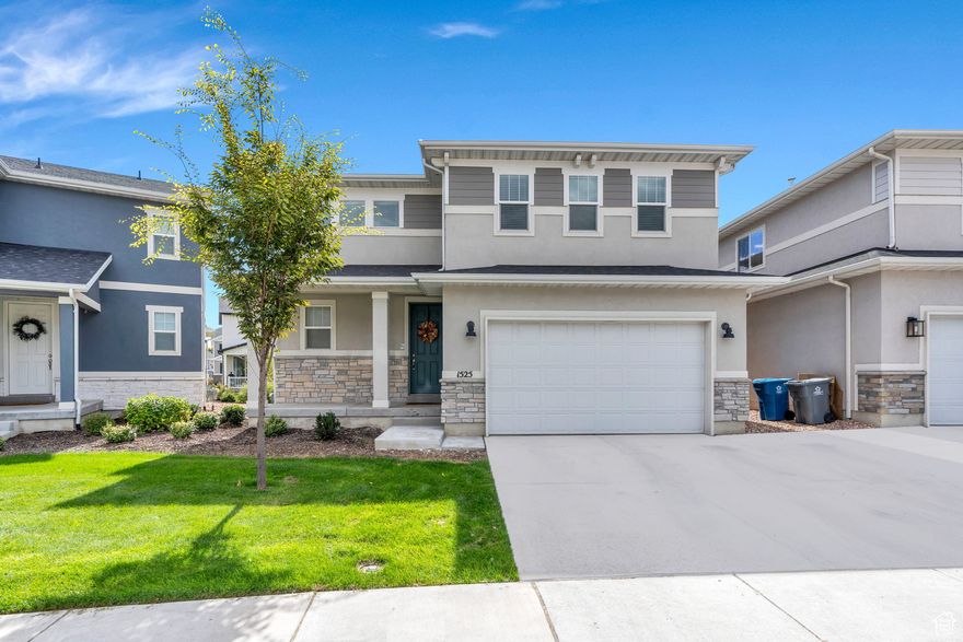 Open House Sat Oct 11th from 1-3 PM (showings will start at open house).  Perfectly Priced, Perfectly Located--Your Cozy Fall Retreat Awaits- Whether you're sipping cider on the back deck or hosting friends for carving pumpkins--this is a home where memories are made!!   Welcome home to this charming 3 bedroom, move-in ready gem that checks all the boxes for comfort, convenience and community!  Nestled in a quiet, family friendly neighborhood, this beautifully maintained home offers the perfect balance of peaceful living and prime location.  Just minutes from the shopping center, popular restaurants and a short, stress-free drive to work, everything you need is right at your fingertips!!  Enjoy easy access to parks, schools and essential amenities, with sidewalk-lined streets perfect for those morning jogs or evening strolls under the beautiful autumn leaves.  The covered back deck is open to a nearby playground making it ideal for young families or anyone who loves outdoor living.  Inside you'll find the warm, inviting, open-concept spaces ideal for cozy fall nights! The giant sliding glass doors and large windows provide natural light throughout the home. The modern, well designed kitchen includes quartz countertops and stainless steel appliances. Water softener included.  Large Crawl space for all your holiday decoration storage needs etc. Also included at no extra charge: Incredible Views of Majestic Mount Timpanogos with fall colors and white capped peaks!
