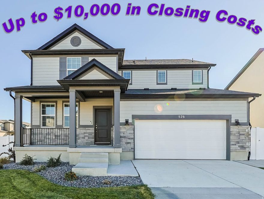 Like new, Eagle Mountain 2-Story! Open & spacious floor plan with large rooms throughout! 3 big bedrooms & a loft which makes a great additional family room. Nice sized kitchen with island open into a huge family room. Office or flex room off the main entrance. New vinyl fencing! This is a fabulous home with lots of square footage & an unfinished basement ready for your own design! The low cost HOA includes a clubhouse, pool, playground & pickle ball court! Check this out when looking at new construction! Sellers will pay up to $10,000 in loan and closing costs!!