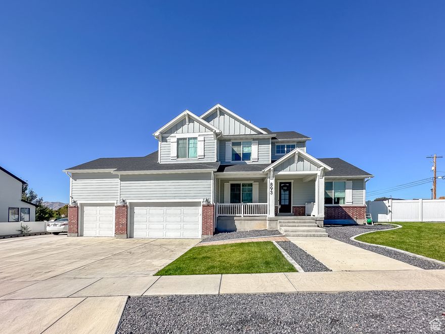 OPEN HOUSE Saturday October 25th 10 am - 12 pm. Beautiful 4,300 sq. ft. Lehi home with 7 bedrooms and 5 bathrooms! Features a legal basement apartment with private entrance-perfect for rental income or guests. Bright, open layout with modern finishes, spacious kitchen, and large primary suite. Enjoy a fully fenced yard, 3-car garage, and convenient location near parks, schools, and I-15.  Square footage figures are provided as a courtesy estimate only. Buyer is advised to obtain an independent measurement.