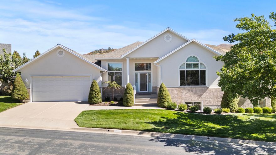 Spacious 4000 sq ft main floor living home, fully finished, located on the East Bench of North Salt Lake, in the prestigious Eaglewood Estates community, tucked away in a quiet cul-de-sac surrounded by the Eaglewood Golf Course. Enjoy easy access to downtown, the airport, Bonneville Shoreline Trail, Eaglewood Golf Course, Mueller Park, and beautiful mountain views from the large back yard patio. From the moment you enter the home you are greeted with openness and light--from the marble floor entry with a beautiful chandelier to the spacious open kitchen and family room, to the finished basement with an expansive family room, full kitchen, 3 bedrooms, and 2 baths. The home enjoys a spacious master suite with a walk-in closet and a beautiful large ensuite bathroom with jetted tub, standing shower, dual sinks and plenty of counter space.  The kitchen has beautiful hardwood floors with lots of counter space and cupboards, a long island with swinging chairs for easy meal prep and consumption--with the convenience of the laundry room right next door with a built-in ironing board!  There is plenty of storage throughout, from the basement cold storage (shelves included), multiple closets in bedrooms and hallways, and cupboards galore in the laundry room and garage! **Brand new furnace in July 2025, roof replaced 2 years ago, natural gas generator located outside the home, water softener, heated roof tape, newer carpet throughout, and even a chair lift for the garage steps!  This home is truly a MUST SEE to experience its tranquil location, incredible floor plan, and spacious living.  Square footage figures are provided as a courtesy estimate only and were obtained from county records.  Buyer is advised to obtain an independent measurement. Agent is related to Seller.