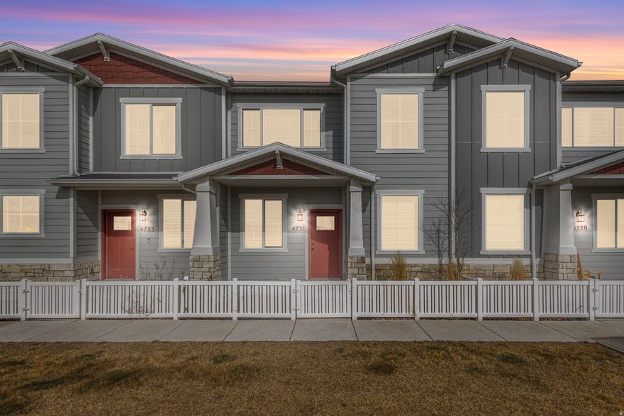 Immaculate Move in Ready Townhome. Nearly Brand New Build purchased in 2023. Built By Liberty Homes. Upgraded Solid Flooring Flows Seamlessly throughout the Main Level, Extra Tall Ceilings, Upgraded Modern Lighting. Stunning Kitchen with Stainless Steel Appliances, Upgraded Solid Surface Counters, Upgraded Cabinets and Large Center Island. Spacious Family Room off Entrance. 2nd Level has Primary Owners Bedroom with Attached En Suit Bathroom complete with Upgraded Double Sink Vanity, Larger Step in Shower with Bench and Walk in Closet. 2 Additional Bedrooms and 2nd Level Laundry. 4th Bedroom on Lower Level.  Convenient Location; walking distance to Parks, and the Olympic Oval Ice Rink & Park. Walking Distance to Local Schools. Square footage figures are provided as a courtesy estimate only . Buyer is advised to obtain an independent measurement.