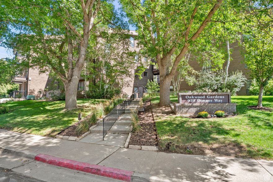 Tastefully remodeled, unique loft-style condo on Donner Way. Located at the mouth of Emigration Canyon, in the Oakwood Gardens Condo project, this open and spacious condo features: vaulted ceilings, spiral staircase, and is beautifully updated.  Some of the updates include: newer carpet, paint, remodeled kitchen including cabinets, granite counters, tile floor, s/s appliances, and tile backsplash.  This top-floor unit has two floors; the upper floor features a master suite with large bath and a built-in sauna, as well as a large closet storage area.  The main level has vaulted ceilings over the main living area, providing a large open feeling.  The living area features sliding doors that open onto a terrific balcony.  It also has a bedroom, a full bathroom, laundry, and kitchen with large open living area.  This unit has lots of natural light.  Located in an outstanding project and neighborhood that has close proximity to the University of Utah, freeway access, Hogle Zoo, Foothill Village Shopping Center, hiking and biking trails, and the Bonneville bike shoreline trail. Underground secure parking, elevator, washer & dryer hookups. The HOA covers all electrical, gas, cable, water, sewer, and garbage.  Buyer and Buyer's agent to verify all listing data, including square footage prior to closing.