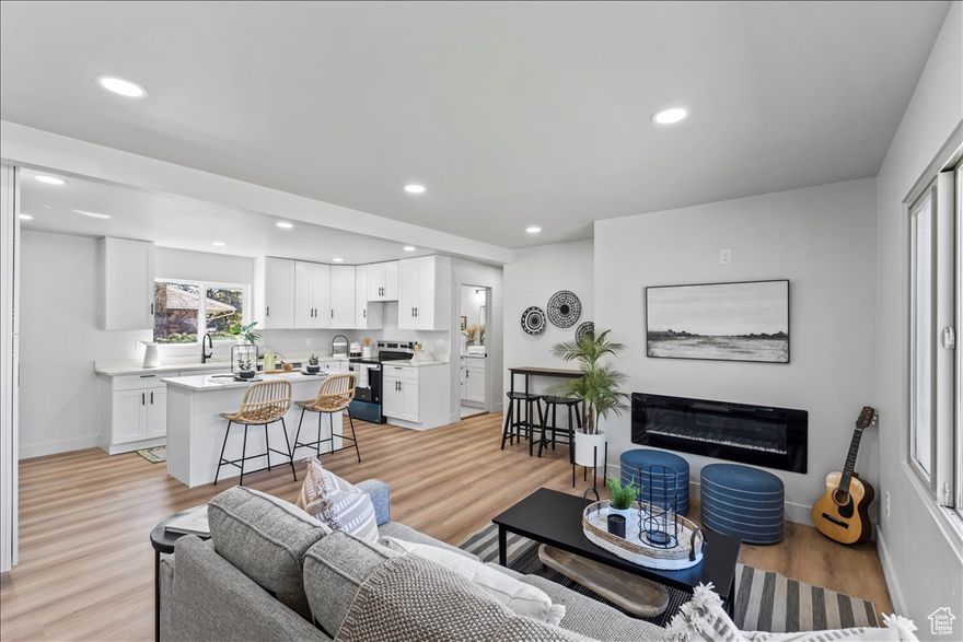 Welcome to 530 E 1800 S in Bountiful, a beautifully renovated home with 4 bedrooms, 4 bathrooms, and an office. Everything has been redone from floor to ceiling, creating a bright, modern space with all-new finishes. The main level offers 2 bedrooms and 2 bathrooms with open living areas, while the lower level adds 2 more bedrooms, 2 bathrooms, and a dedicated office, making this an ideal setup for families, guests, or a house hack opportunity. Located in the heart of Bountiful, this home is close to downtown shopping, dining, and entertainment, with quick access to I-15 for an easy commute to Salt Lake City. Outdoor lovers will appreciate nearby Mueller Park Canyon and local trails, while the South Davis Recreation Center, golf courses, and excellent schools round out the amenities. With flexible living space, modern updates, and a prime location, this home is move-in ready and a rare find in today's market. MLS data deemed reliable but not guaranteed. Buyer and buyer's agent to verify all. Square footage figures are provided as a courtesy estimate only and were obtained from county record. Buyer is advised to obtain an independent measurement.