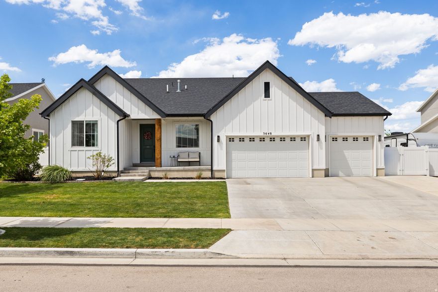 Built in 2018 and thoughtfully updated, this home has the kind of layout and feel that just makes everyday life easier. Mornings on the patio, summer nights around the fire pit, BBQs with friends while the backyard lights come on. It's easy to picture life here. Sitting on a .26-acre lot, there's plenty of room to spread out, plus RV parking and a 3-car garage that give you the flexibility most buyers are looking for but rarely find all together.  Inside, the home has a clean, updated feel without losing warmth or character. The backyard is already set up for entertaining with a gas fire pit and dedicated gas line on the patio, and the exterior lighting makes the space feel just as inviting at night. You'll also find practical upgrades like a radon mitigation system and wet bar that add both comfort and function. Located at 3648 Creek Meadow Rd, this is one of those homes that simply feels good to be in the moment you walk through the door.