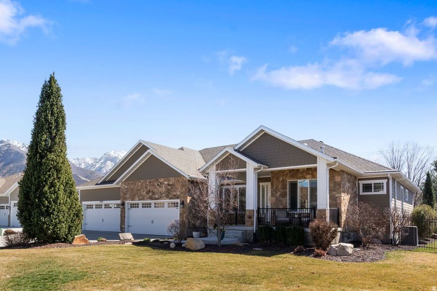 This stunning home combines luxury and comfort in one of the valley's most desirable neighborhoods. Located on a quiet cul de sac in the gated Royal Oaks community of Cottonwood Heights, the property offers Mt. Olympus views and is minutes from ski resorts and top schools. Set on a private .38 acre lot, the exterior includes a 4 car garage, RV parking, and a separate walkout basement entrance. The open floor plan features ceilings up to 13 feet and a rear wall of windows that fills the home with light. The main level includes a formal living room, guest powder room, and four bedrooms-each with a private en suite. One bedroom is currently used as a custom office. The primary suite includes a large walk in shower. A highlight of the home is the large family room perfect for gatherings, movie nights, and multi generational get togethers, with plenty of space for seating and entertaining. Designed for generational living, the lower level works as an independent living area with a full kitchen, large walk in pantry, a second laundry room, roomy living spaces, and a mini gym. With its own walkout entrance, it offers privacy and convenience for extended family or long term guests. Washer and dryer negotiable.