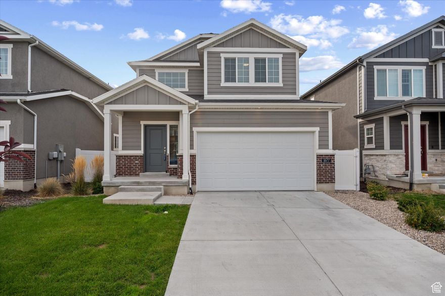 Better than new and move-in ready! Built in 2022, this stunning 4-bedroom, 2.5-bath home offers modern style and comfort with plenty of space to grow. The highly sought-after floor plan features a main-level primary suite for convenience and privacy. The open-concept living area is filled with natural light and flows seamlessly into a beautifully designed kitchen complete with stainless steel appliances, a large pantry, and ample storage. Upstairs, you'll find additional spacious bedrooms and baths, while the unfinished basement provides endless possibilities to customize-whether you need a future family room, extra bedrooms, or a home gym. Outside, the fully fenced yard is ready for entertaining, play, or simply relaxing in your own private space. This home combines the perks of new construction with the upgrades already in place-no waiting, no hassle, just move right in!